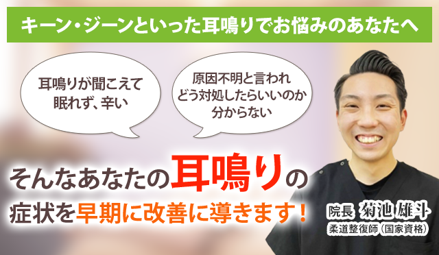 耳鳴りでお悩みのあなたへ